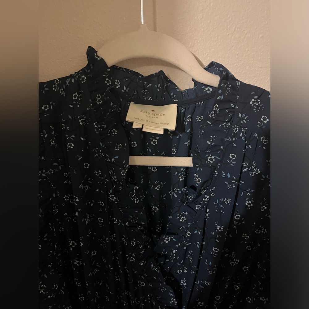 ♠️ Kate Spade ♠️ Out West Wild Rose Ruffle Wrap Dress - Picture 7 of 8